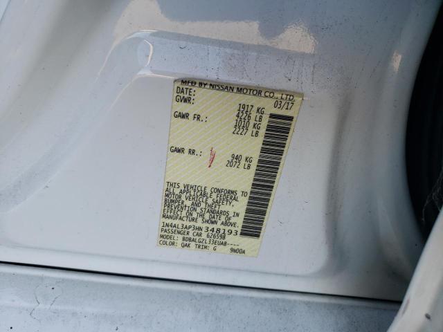 Photo 10 from auction – 2017 NISSAN ALTIMA with VIN 1N4AL3AP3HN348193