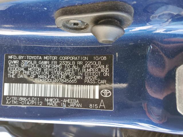 Photo 10 from auction – 2009 TOYOTA PRIUS with VIN JTDKB20U497845665