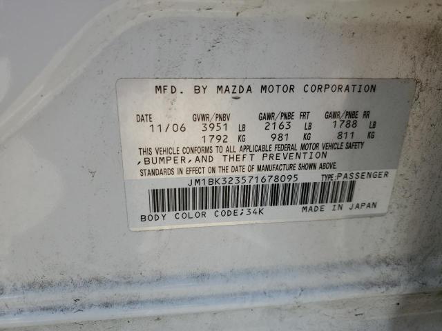 Photo 10 from auction – 2007 MAZDA 3 S with VIN JM1BK323571678095