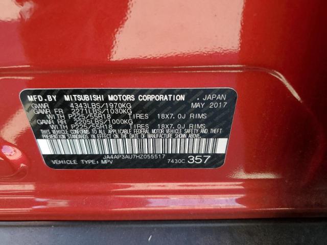 Photo 10 from auction – 2017 MITSUBISHI OUTLANDER with VIN JA4AP3AU7HZ055517