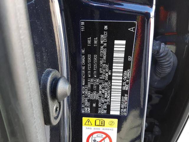 Photo 10 from auction – 2019 LEXUS RX 350 BAS with VIN 2T2BZMCA1KC175341