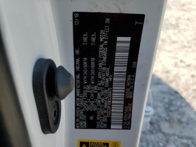 Photo 10 from auction – 2019 TOYOTA HIGHLANDER with VIN 5TDZZRFH9KS306676