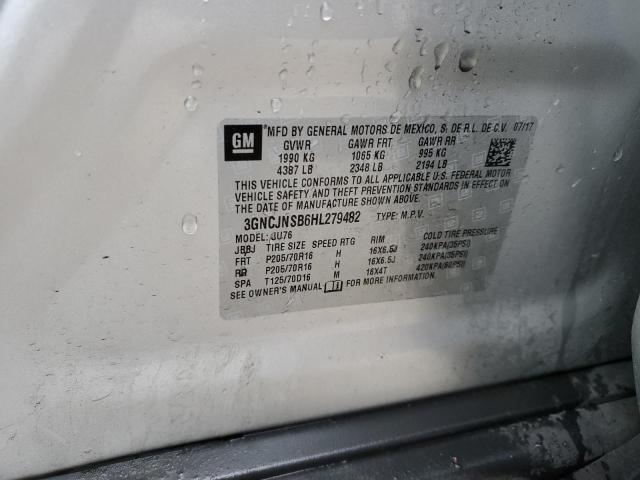 Photo 10 from auction – 2017 CHEVROLET TRAX LS with VIN 3GNCJNSB6HL279482