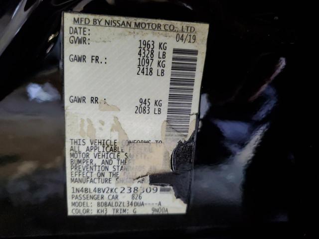 Photo 10 from auction – 2019 NISSAN ALTIMA S with VIN 1N4BL4BV2KC238309