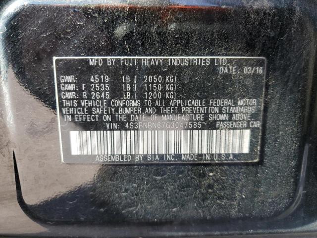 Photo 10 from auction – 2016 SUBARU LEGACY 2.5 with VIN 4S3BNBN67G3047585