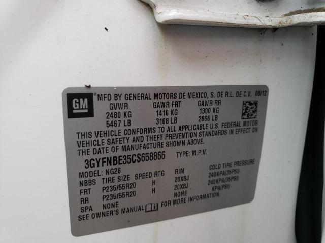 Photo 10 from auction – 2012 CADILLAC SRX PERFOR with VIN 3GYFNBE35CS658866