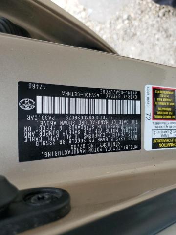 Photo 10 from auction – 2010 TOYOTA CAMRY BASE with VIN 4T1BF3EK9AU028078