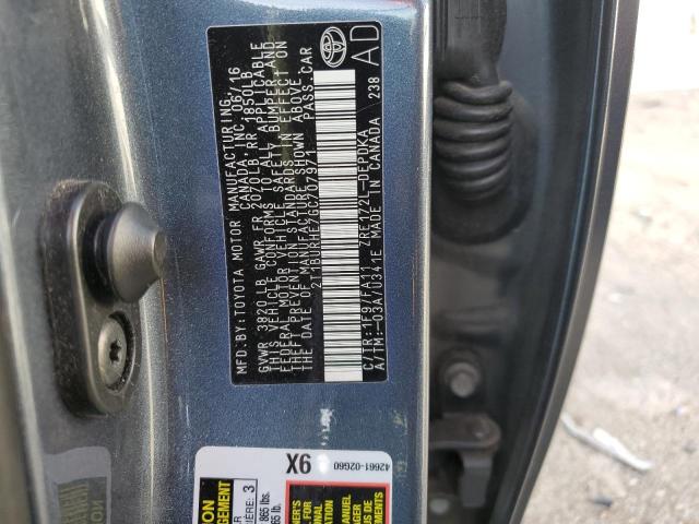 Photo 10 from auction – 2016 TOYOTA COROLLA L with VIN 2T1BURHE7GC707971