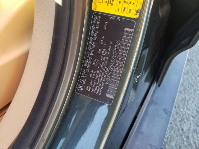 Photo 10 from auction – 2007 BMW X3 3.0SI with VIN WBXPC93467WF11380