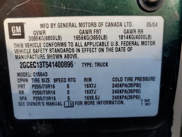 Photo 10 from auction – 2004 CHEVROLET SILVERADO with VIN 2GCEC13T541400896