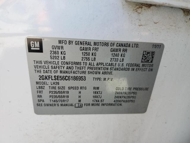 Photo 10 from auction – 2012 GMC TERRAIN SL with VIN 2GKFLSE56C6186953