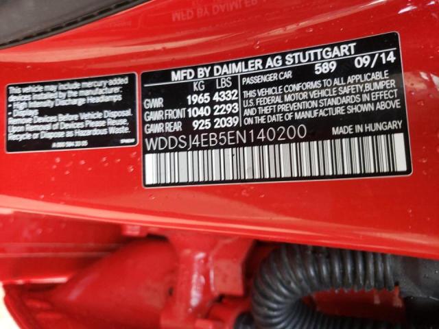 Photo 10 from auction – 2014 MERCEDES-BENZ CLA 250 with VIN WDDSJ4EB5EN140200
