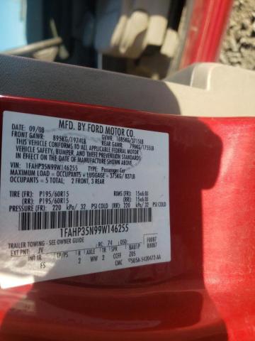 Photo 10 from auction – 2009 FORD FOCUS SE with VIN 1FAHP35N99W146255