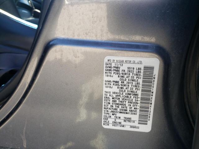 Photo 10 from auction – 2014 INFINITI QX70 with VIN JN8CS1MWXEM413060
