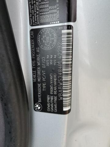 Photo 10 from auction – 2004 BMW 330 CI with VIN WBABW53484PL42292