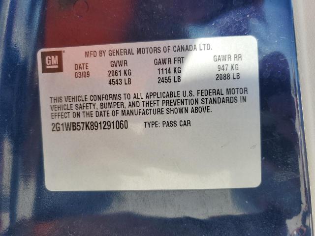 Photo 10 from auction – 2009 CHEVROLET IMPALA LS with VIN 2G1WB57K891291060