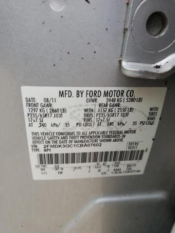 Photo 10 from auction – 2012 FORD EDGE SE with VIN 2FMDK3GC1CBA07602