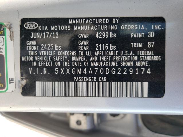 Photo 10 from auction – 2013 KIA OPTIMA LX with VIN 5XXGM4A70DG229174
