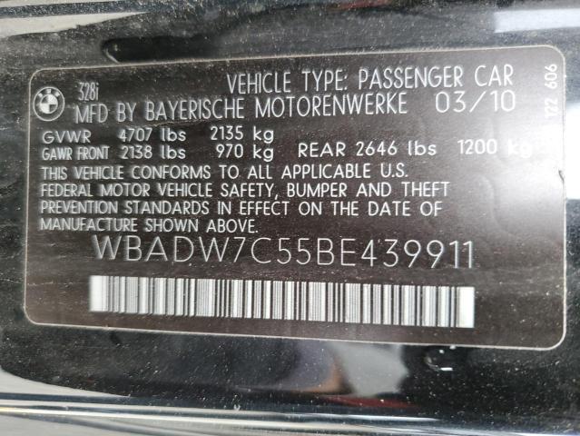 Photo 10 from auction – 2011 BMW 328 I SULE with VIN WBADW7C55BE439911