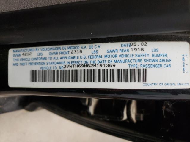 Photo 10 from auction – 2002 VOLKSWAGEN JETTA GLX with VIN 3VWTH69M82M191369
