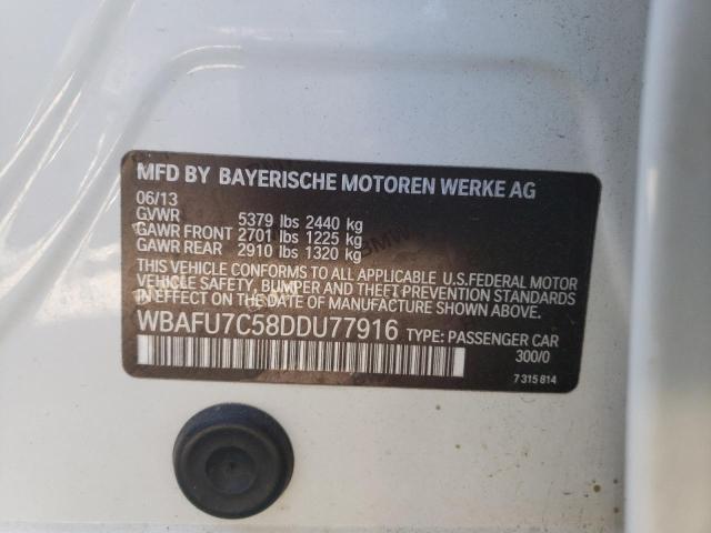 Photo 10 from auction – 2013 BMW 535 XI with VIN WBAFU7C58DDU77916