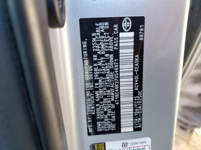 Photo 10 from auction – 2007 TOYOTA CAMRY 4D with VIN 4T1BE46K27U546971