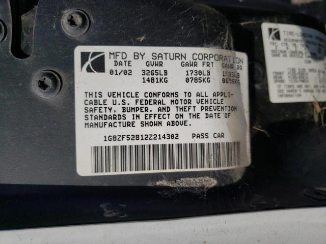Photo 10 from auction – 2002 SATURN SL with VIN 1G8ZF52812Z214302