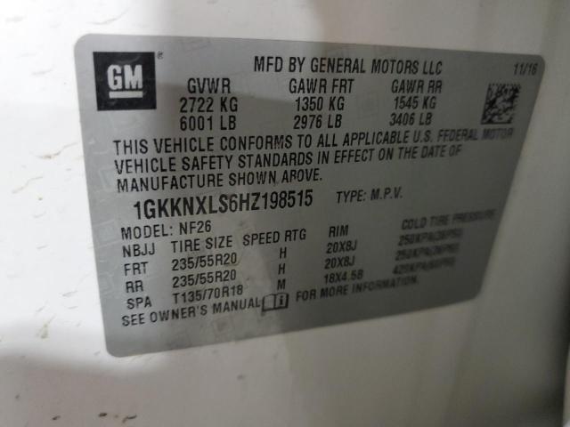 Photo 10 from auction – 2017 GMC ACADIA DEN with VIN 1GKKNXLS6HZ198515