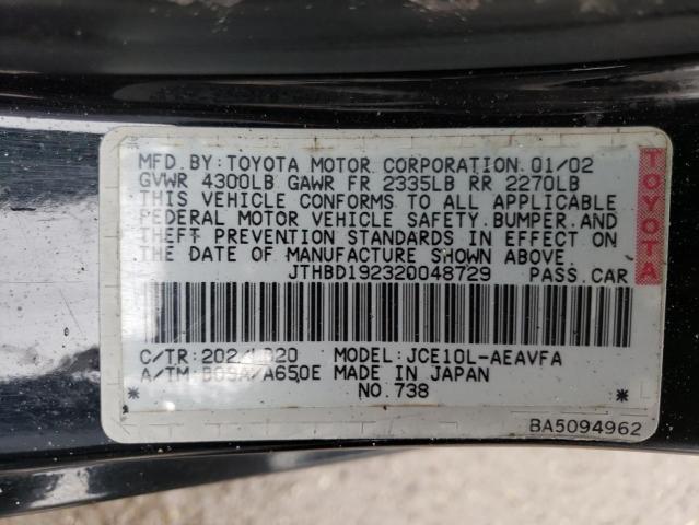 Photo 10 from auction – 2002 LEXUS IS 300 with VIN JTHBD192320048729