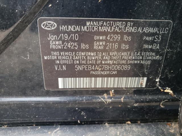 Photo 10 from auction – 2011 HYUNDAI SONATA GLS with VIN 5NPEB4AC7BH006089