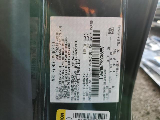 Photo 10 from auction – 2014 FORD FUSION S with VIN 1FA6P0G72E5365997