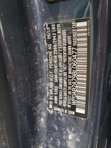 Photo 10 from auction – 2011 PORSCHE PANAMERA S with VIN WP0AB2A79BL060477