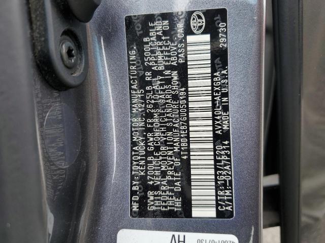 Photo 10 from auction – 2016 TOYOTA AVALON HYB with VIN 4T1BD1EB7GU050194