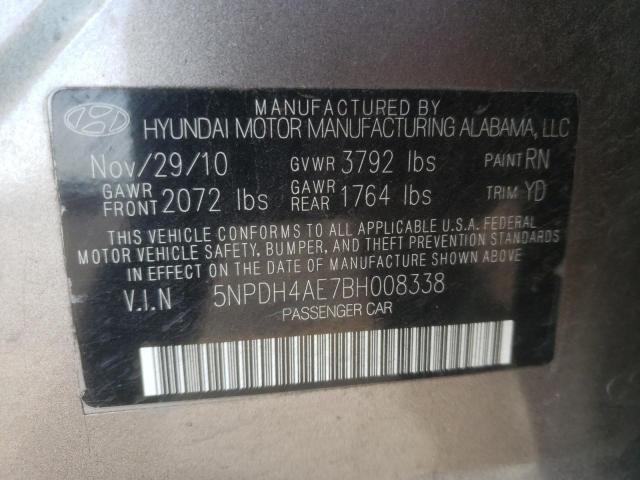 Photo 10 from auction – 2011 HYUNDAI ELANTRA GL with VIN 5NPDH4AE7BH008338