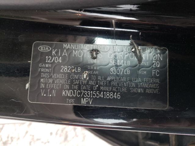 Photo 10 from auction – 2005 KIA SORENTO EX with VIN KNDJC733155418846