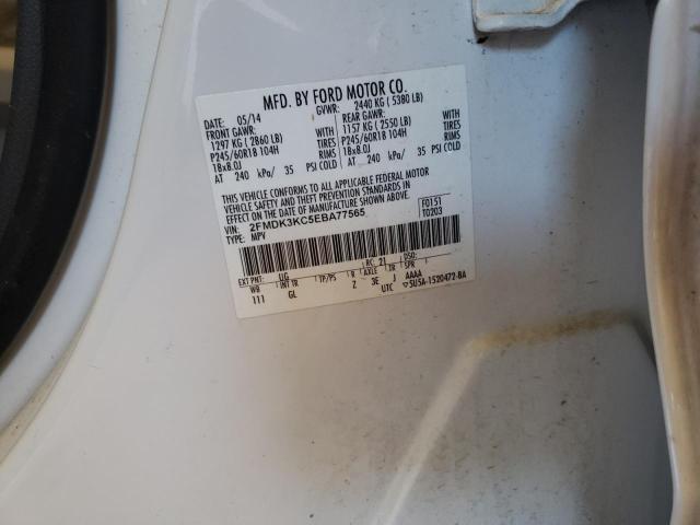 Photo 10 from auction – 2014 FORD EDGE LIMIT with VIN 2FMDK3KC5EBA77565