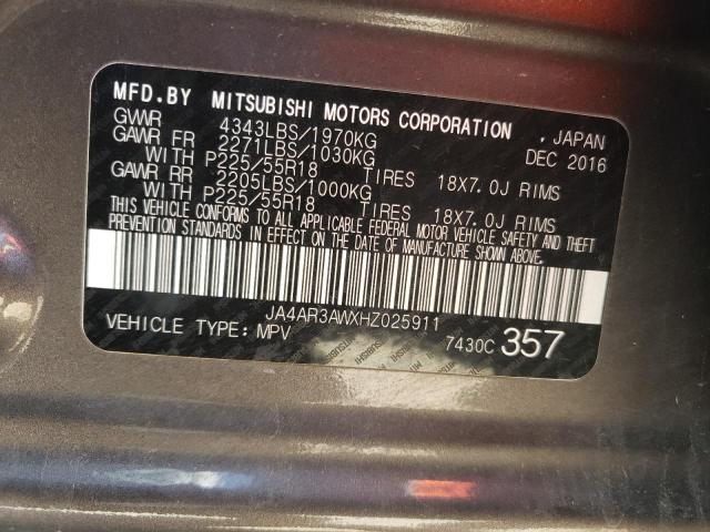 Photo 10 from auction – 2017 MITSUBISHI OUTLANDER with VIN JA4AR3AWXHZ025911