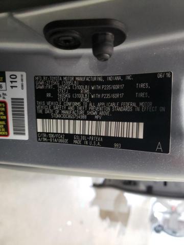 Photo 10 from auction – 2016 TOYOTA SIENNA LE with VIN 5TDKK3DC8GS754988