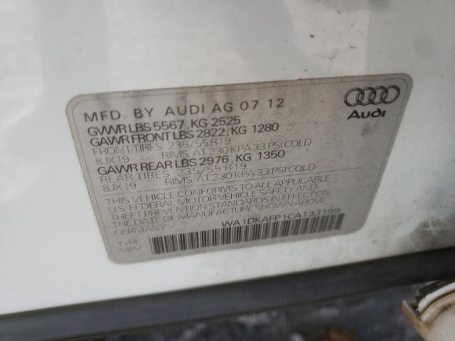 Photo 10 from auction – 2012 AUDI Q5 PREMIUM with VIN WA1DKAFP1CA133199