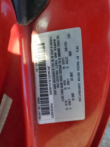 Photo 10 from auction – 1990 MAZDA MIATA with VIN JM1NA3519L0106585