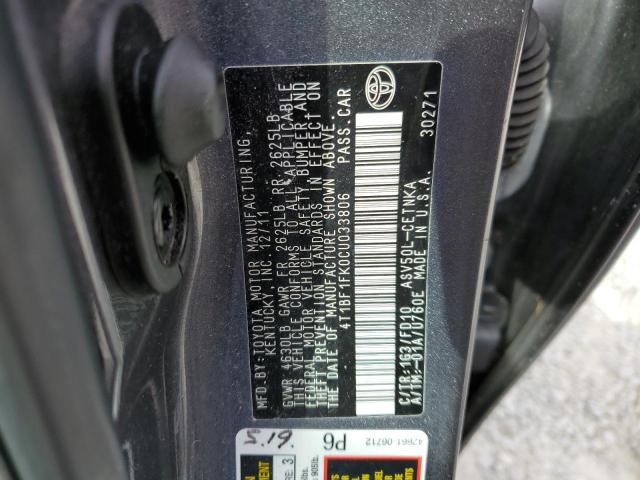 Фото 10 с аукциона – 2012 TOYOTA CAMRY BASE с VIN 4T1BF1FK0CU033806