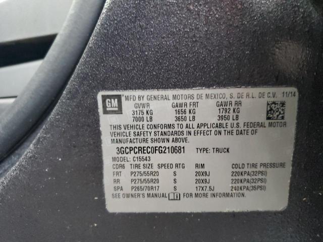 Photo 10 from auction – 2015 CHEVROLET SILVERADO with VIN 3GCPCREC0FG210681