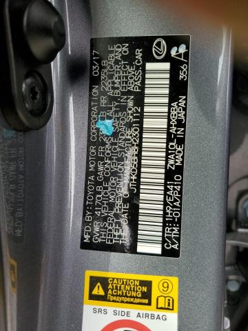 Photo 10 from auction – 2017 LEXUS CT 200 with VIN JTHKD5BH8H2301112