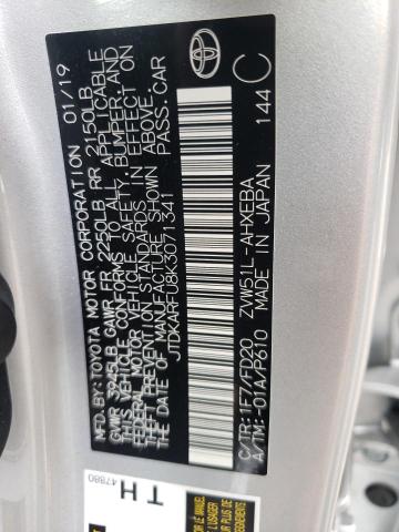 Photo 10 from auction – 2019 TOYOTA PRIUS with VIN JTDKARFU8K3071341