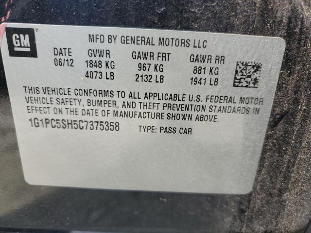 Photo 10 from auction – 2012 CHEVROLET CRUZE LS with VIN 1G1PC5SH5C7375358