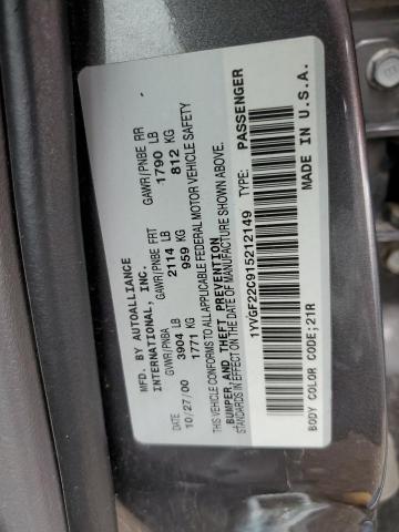 Photo 10 from auction – 2001 MAZDA 626 ES with VIN 1YVGF22C915212149