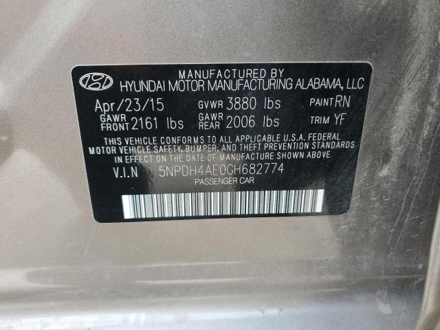 Photo 10 from auction – 2016 HYUNDAI ELANTRA SE with VIN 5NPDH4AE0GH682774