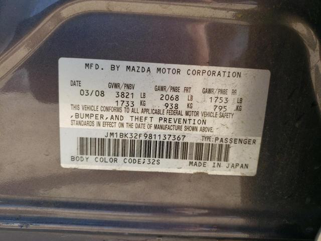 Photo 10 from auction – 2008 MAZDA 3 I with VIN JM1BK32F981137367