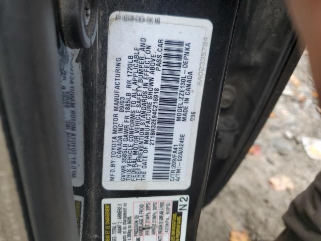 Photo 10 from auction – 2004 TOYOTA COROLLA CE with VIN 2T1BR32E94C216918