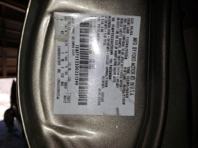 Photo 10 from auction – 2003 FORD TAURUS SES with VIN 1FAFP55233G231599